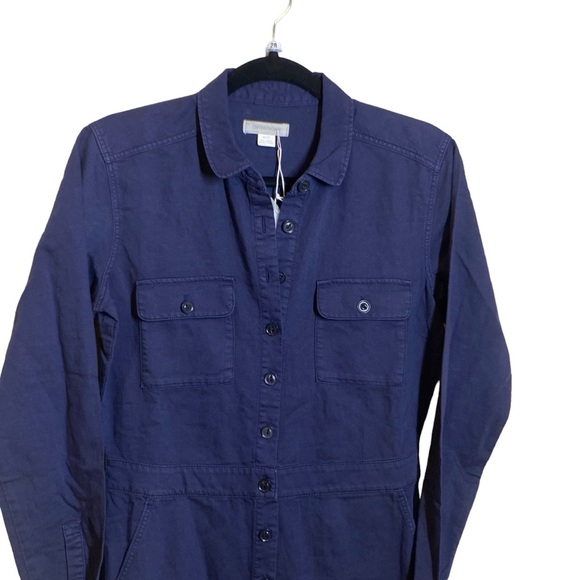 NWT OUTERKNOWN Navy Linen S.E.A Long Sleeve Jumpsuit, size X-Small - Picture 3 of 12
